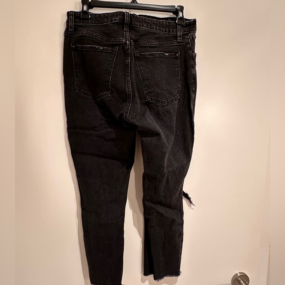 Abercrombie Black Ripped Skinny Jeans in Size 6 XShort - Picture 4 of 4